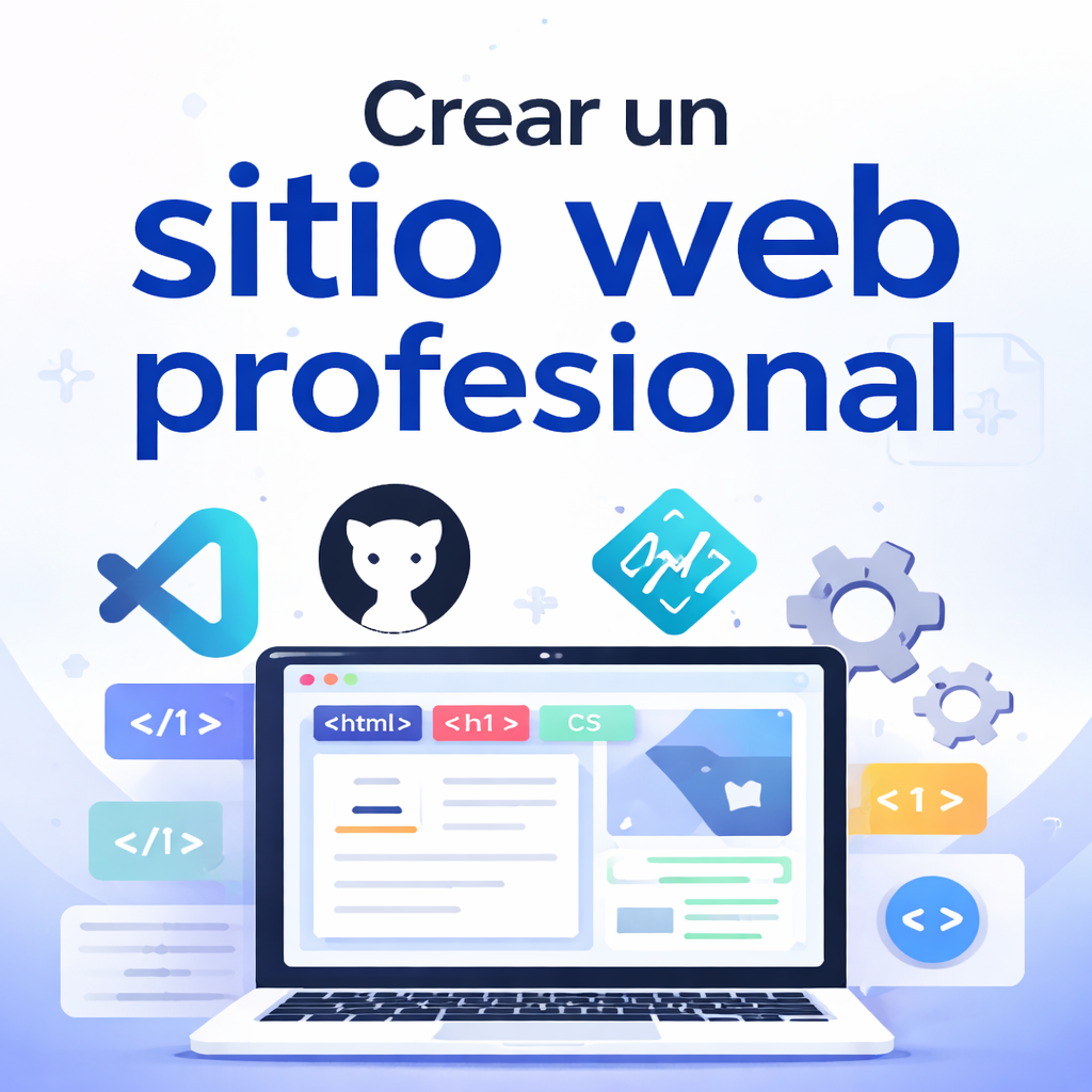Guía completa para crear y publicar un sitio web profesional desde cero con HTML, CSS y JavaScript